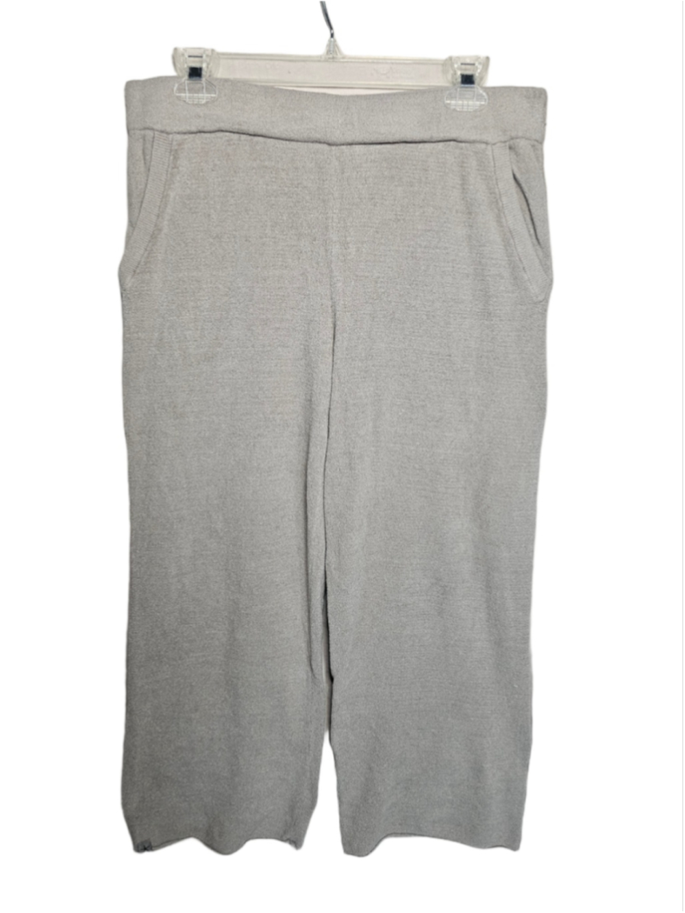 Barefoot Dreams CozyChic Ultra Lite Wide Leg Pants Gray Medium 35" Heathered